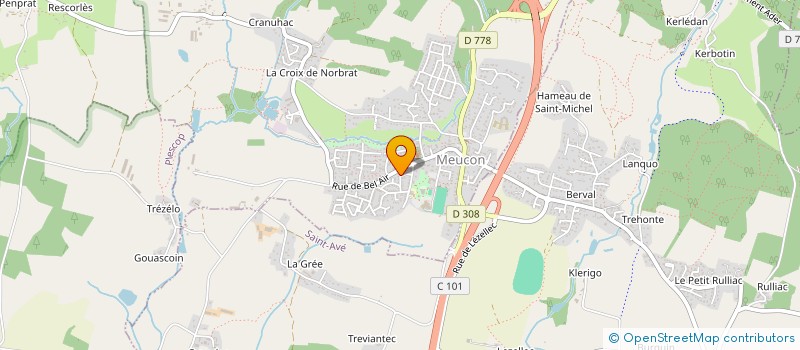 localisation de l'entreprise COMITE DEPARTEMENTAL DE FOOTBALL AMERICAIN DU MORBIHAN  SERENT