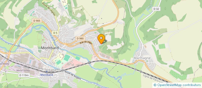 localisation de l'entreprise COMITE DEPARTEMENTAL DE FULL CONTACT  MONTBARD