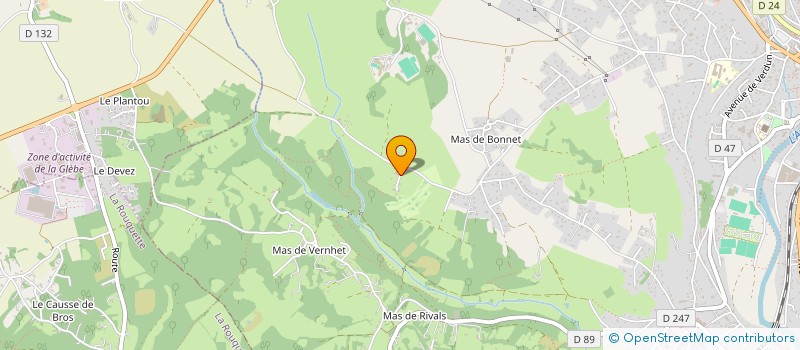 localisation de l'entreprise COMITE DEPARTEMENTAL DE GOLF DE L'AVEYRON  VILLEFRANCHE-DE-ROUERGUE