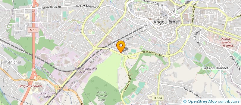 localisation de l'entreprise COMITE DEPARTEMENTAL DE GOLF DE LA CHARENTE à ANGOULEME
