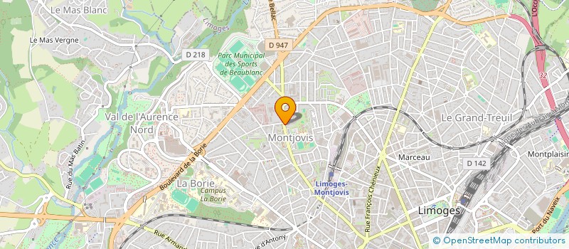 localisation de l'entreprise COMITE DEPARTEMENTAL DE GYM HTE VIENNE à LIMOGES