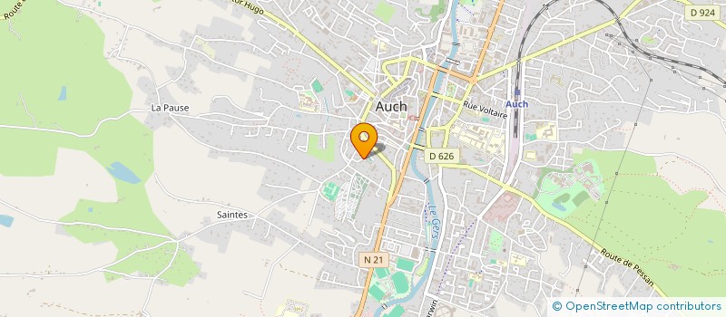 localisation de l'entreprise COMITE DEPARTEMENTAL DE GYMNASTIQUE DU GERS  AUCH