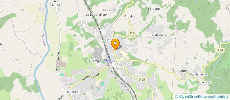 localisation de l'entreprise COMITE DEPARTEMENTAL DE HANDBALL  ALLASSAC