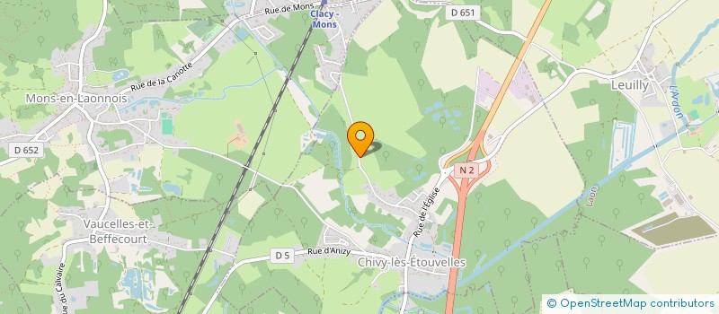 localisation de l'entreprise COMITE DEPARTEMENTAL DE L'AISNE DE BOXE  CHIVY-LES-ETOUVELLES