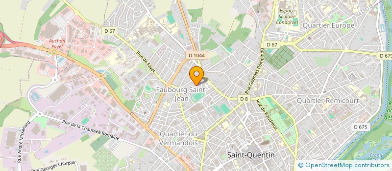 localisation de l'entreprise COMITE DEPARTEMENTAL DE L'AISNE DE KARATE ET DISCIPLINES ASSOCIEES à SAINT-QUENTIN