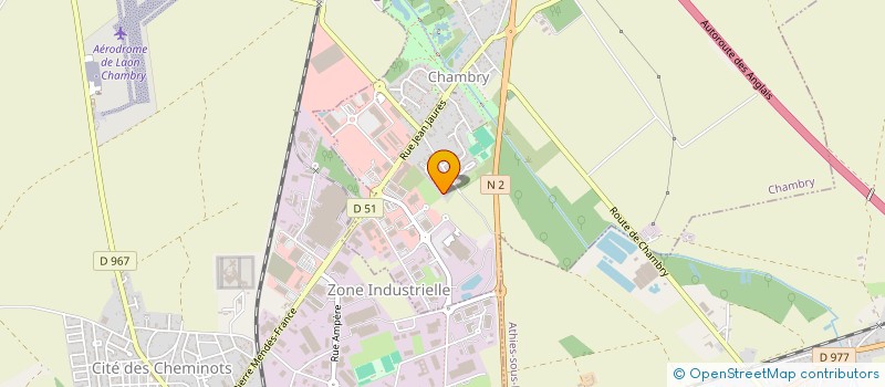 localisation de l'entreprise COMITE DEPARTEMENTAL DE L'AISNE DE RUGBY à LAON