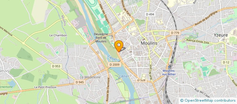 localisation de l'entreprise COMITE DEPARTEMENTAL DE L ALLIER DE LUTTE ET SPORTS ASSOCIES  MOULINS