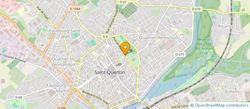 localisation de l'entreprise COMITE DEPARTEMENTAL DE L'ASSOCIATION NATIONALE DES ANCIENS COMBATANTS DE LA RESISTANCE à SAINT-QUENTIN