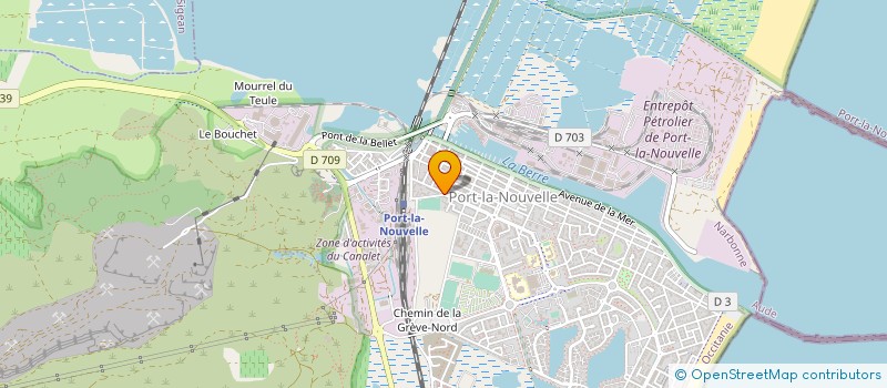 localisation de l'entreprise COMITE  DEPARTEMENTAL DE L'AUDE DE FORCE ATHLETIQUE ET DISCIPLINES ASSOCIEES  PORT-LA-NOUVELLE