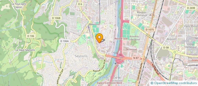 localisation de l'entreprise COMITE DEPARTEMENTAL DE L'ISERE DES SECOURISTES FRANCAIS CROIX BLANCHE à SEYSSINS