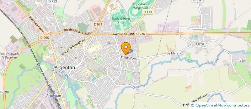 localisation de l'entreprise COMITE DEPARTEMENTAL DE L'ORNE DE NATATION à ARGENTAN
