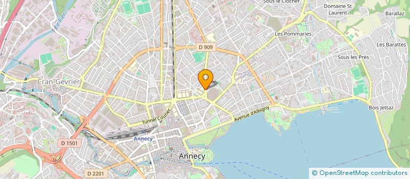 localisation de l'entreprise COMITE DEPARTEMENTAL DE L'UNION FRANCAISE DES OEUVRES LAIQUES D'EDUCATON PHYSIAQUE DE HTE SAVOIE à ANNECY