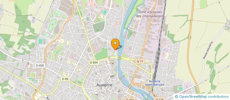 localisation de l'entreprise COMITE DEPARTEMENTAL DE L'UNION SPORTIVE DE L'ENSEIGNEMENT DU 1ER DEGRE DE L'YONNE à AUXERRE