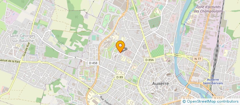 localisation de l'entreprise COMITE DEPARTEMENTAL DE L'YONNE DE TIR A L'ARC à AUXERRE