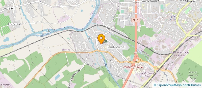 localisation de l'entreprise COMITE DEPARTEMENTAL DE LA CHARENTE DE KARATE ET DISCIPLINES ASSOCIEES  SAINT-MICHEL