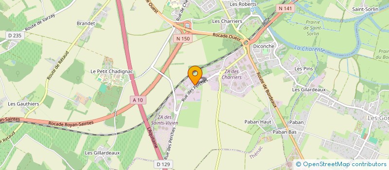 localisation de l'entreprise COMITE DEPARTEMENTAL DE LA CHARENTE-MARITIME DE LA FEDERATION FRANCAISE DES PECHES SPORTIVES  SAINTES