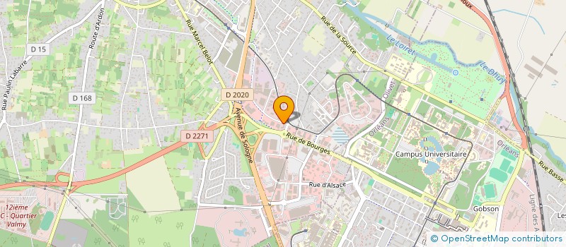 localisation de l'entreprise COMITE DEPARTEMENTAL DE LA FEDERATION SPORTIVE ET CULTURELLE DE FRANCE à OLIVET
