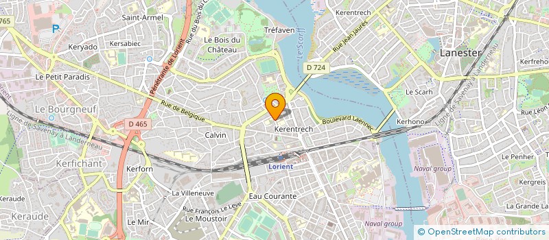 localisation de l'entreprise COMITE DEPARTEMENTAL DE LA FEDERATION SPORTIVE ET GYMNASTIQUE DU TRAVAIL DU MORBIHAN  LORIENT