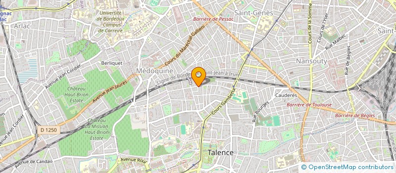 localisation de l'entreprise COMITE DEPARTEMENTAL DE LA GIRONDE DE LA FEDERATION FRANCAISE DE BOWLING ET DE SPORT DE QUILLES  TALENCE