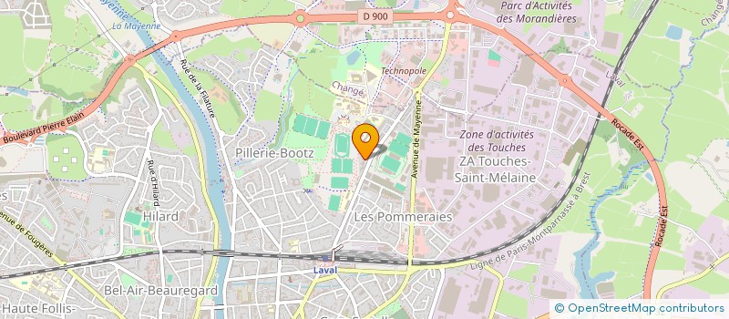 localisation de l'entreprise COMITE DEPARTEMENTAL DE LA MAYENNE DE KARATE ET DISCIPLINES ASSOCIEES à LAVAL