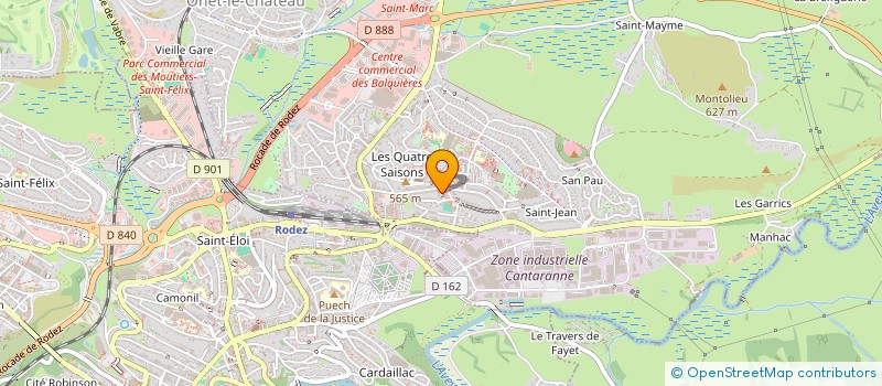 localisation de l'entreprise COMITE DEPARTEMENTAL DE LA RETRAITE SPORTIVE DE L'AVEYRON  ONET-LE-CHATEAU