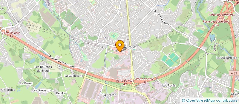 localisation de l'entreprise COMITE DEPARTEMENTAL DE LOIRE ATLANTIQUE (44) DE SQUASH à ORVAULT