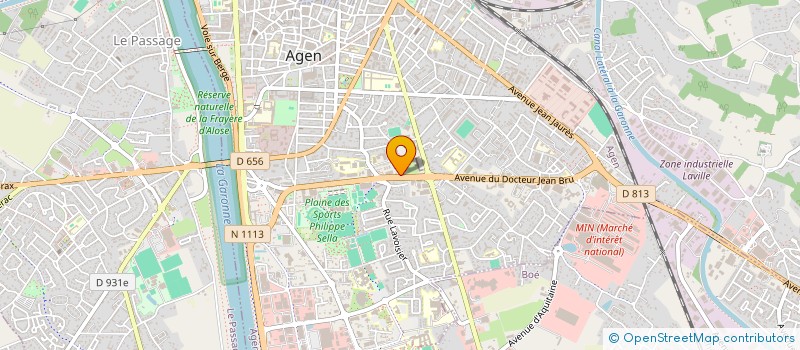 localisation de l'entreprise COMITE DEPARTEMENTAL DE LOT ET GARONNE DE BASEBALL SOFTBALL ET CRICKET  AGEN