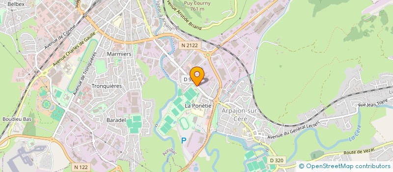 localisation de l'entreprise COMITE DEPARTEMENTAL DE NATATION à AURILLAC