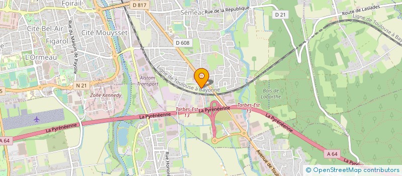 localisation de l'entreprise COMITE DEPARTEMENTAL DE NATATION DES HAUTES-PYRENEES  TUZAGUET