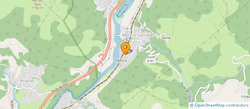 localisation de l'entreprise COMITE DEPARTEMENTAL DE PETANQUE ARIEGE  MERCUS-GARRABET