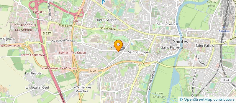 localisation de l'entreprise COMITE DEPARTEMENTAL DE RUGBY 17  SAINTES