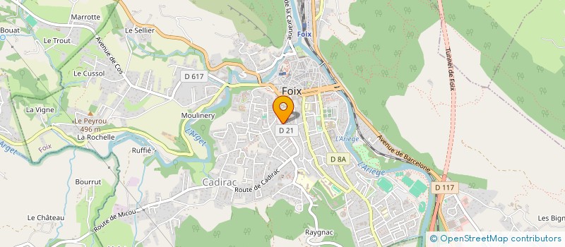 localisation de l'entreprise COMITE DEPARTEMENTAL DE RUGBY ARIEGE à FOIX