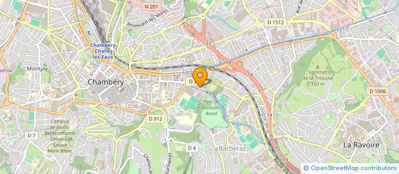 localisation de l'entreprise COMITE DEPARTEMENTAL DE SAVOIE DE NATATION  CHAMBERY