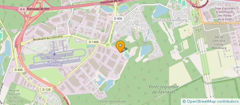 localisation de l'entreprise COMITE DEPARTEMENTAL DE SEINE ET MARNE DE TENNIS à CROISSY-BEAUBOURG