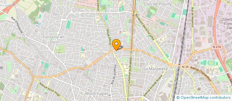 localisation de l'entreprise COMITE DEPARTEMENTAL DE SKI DE COTE D OR  DIJON