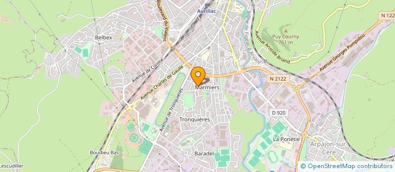 localisation de l'entreprise COMITE DEPARTEMENTAL DE SKI DU CANTAL à AURILLAC
