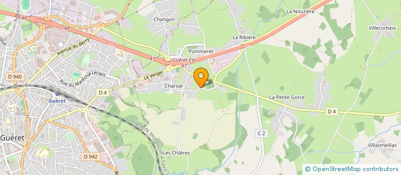 localisation de l'entreprise COMITE DEPARTEMENTAL DE SPORT ADAPTE DE LA CREUSE à GUERET