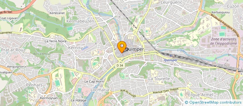 localisation de l'entreprise COMITE DEPARTEMENTAL DE SURF à QUIMPER