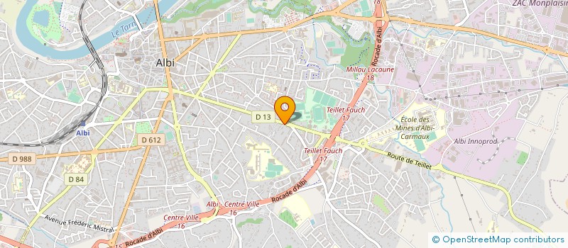 localisation de l'entreprise COMITE DEPARTEMENTAL DE TAEKWONDO DU TARN CDTT à ALBI