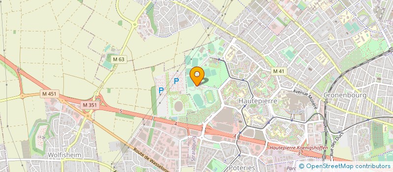 localisation de l'entreprise COMITE DEPARTEMENTAL DE TENNIS à STRASBOURG
