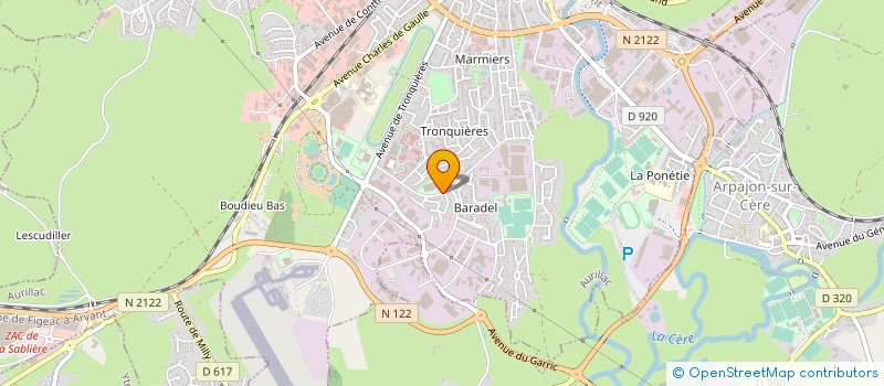 localisation de l'entreprise COMITE DEPARTEMENTAL DE TENNIS à AURILLAC