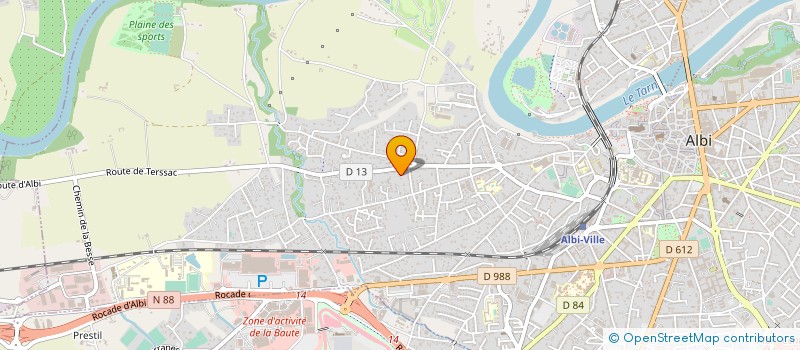 localisation de l'entreprise COMITE DEPARTEMENTAL DE TENNIS DU TARN à ALBI