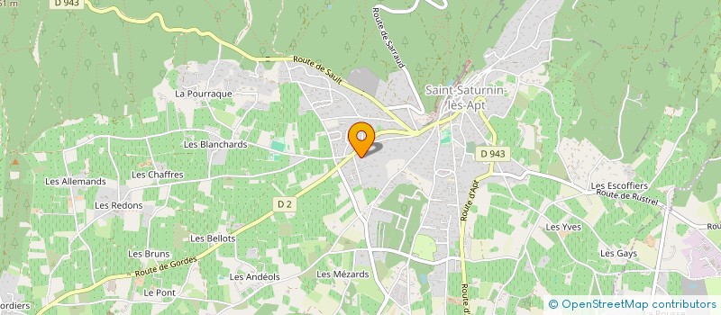 localisation de l'entreprise COMITE DEPARTEMENTAL DE VAUCLUSE DE COURSE D ORIENTATION  SAINT-SATURNIN-LES-APT