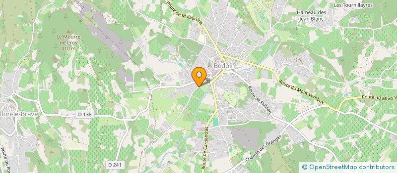 localisation de l'entreprise COMITE DEPARTEMENTAL DE VAUCLUSE DE KARATE ET DISCIPLINES ASSOCIEES  BEDOIN