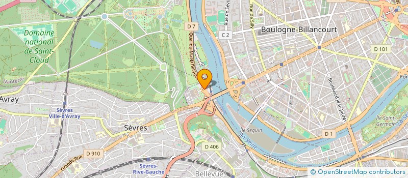 localisation de l'entreprise COMITE DEPARTEMENTAL DE VOILE 92 à SEVRES