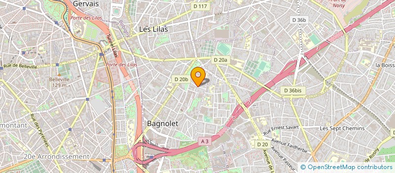 localisation de l'entreprise COMITE DEPARTEMENTAL DE VOILE DE SEINE SAINT DENIS à BAGNOLET