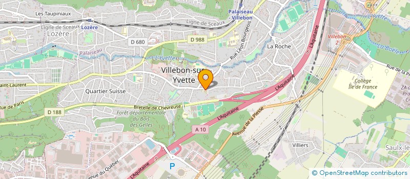 localisation de l'entreprise COMITE DEPARTEMENTAL DE VOL LIBRE DE L'ESSONNE à VILLEBON-SUR-YVETTE