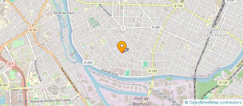 localisation de l'entreprise COMITE DEPARTEMENTAL DE VOLLEY-BALL DU VAL-DE-MARNE  CRETEIL