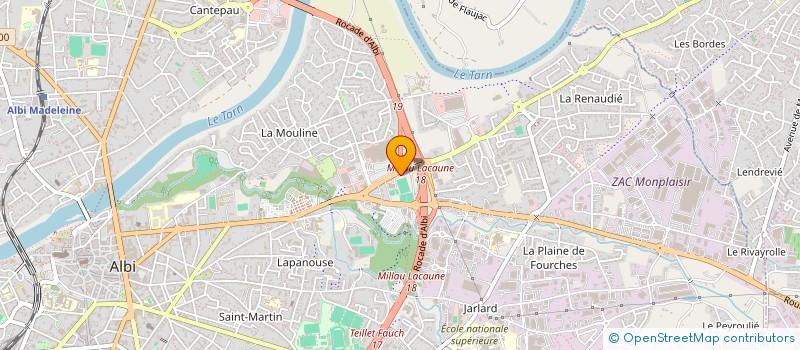 localisation de l'entreprise COMITE DEPARTEMENTAL DES ASPTT DU TARN à ALBI