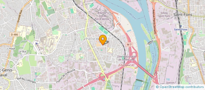 localisation de l'entreprise COMITE DEPARTEMENTAL DES CLUBS OMNISPORTS DU RHONE ET METROPOLE DE LYON  OULLINS-PIERRE-BENITE